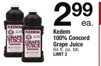 ACME Kedem 100% concord grape juice offer