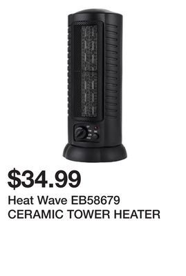 Kmart Heat wave eb58679 ceramic tower heater offer