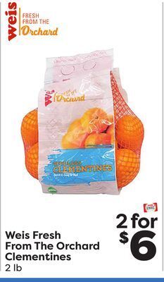 Weis Markets Weis fresh from the orchard clementines offer