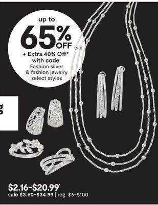 JC Penney Fashion silver & fashion jewelry offer