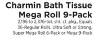 ShopRite Bath tissue mega roll 9-pack offer