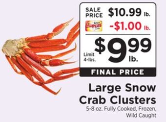 ShopRite Large snow crab clusters offer
