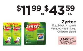 ShopRite Zyrtec offer