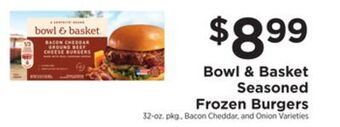 ShopRite Seasoned frozen burgers offer