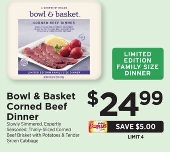 ShopRite Corned beef dinner offer