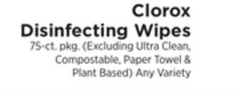 ShopRite Disinfecting wipes offer