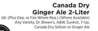 ShopRite Ginger ale 2-liter offer