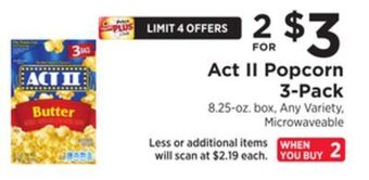 ShopRite Popcorn 3-pack offer