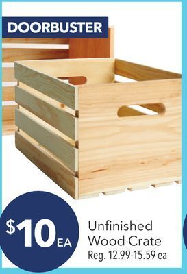 JOANN Unfinished wood crate offer
