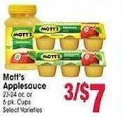 Jewel-Osco Mott's applesauce offer