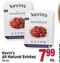 Jewel-Osco Kevin's all natural entrées offer