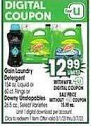 Jewel-Osco Gain laundry detergent offer