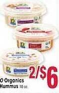 Jewel-Osco O organics hummus offer
