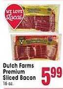 Jewel-Osco Dutch farms premium sliced bacon offer