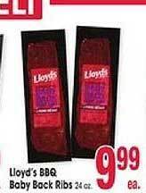 Jewel-Osco Lloyd's bbq baby back ribs offer