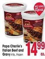 Jewel-Osco Papa charlie's italian beef and gravy offer