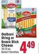 Jewel-Osco Galbani string or snack stick cheese offer