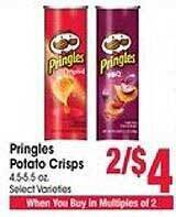 Jewel-Osco Pringles potato crisps offer