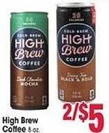 Jewel-Osco High brew coffee offer