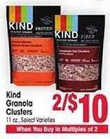 Jewel-Osco Kind granola clusters offer