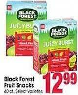 Jewel-Osco Black forest fruit snacks offer