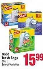 Jewel-Osco Glad trash bags offer