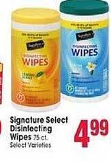 Jewel-Osco Signature select disinfecting wipes offer