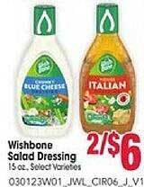 Jewel-Osco Wishbone salad dressing offer