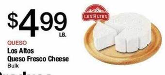 Jons International Los altos queso fresco cheese offer
