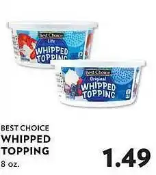 Reasors Best choice whipped topping offer
