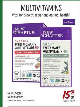 Sprouts Farmers Market New chapter multivitamins offer