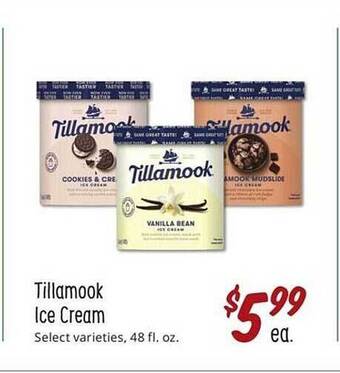 Sprouts Farmers Market Tillamook ice cream offer