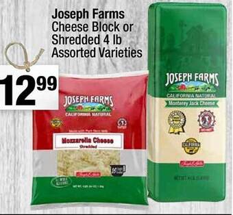 Super King Markets Joseph farms cheese block or shredded offer