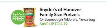 Publix Snyder's of hanover family size pretzels offer