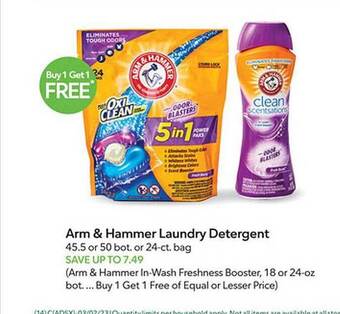 Publix Arm & hammer laundry detergent offer