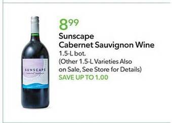 Publix Sunscape cabernet sauvignon wine offer