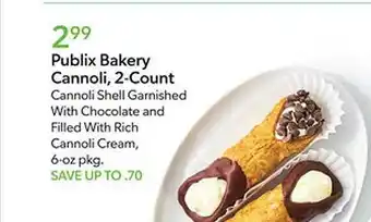 Publix Publix bakery cannoli, 2-count offer