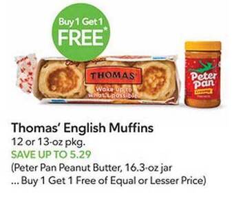 Publix Thomas' english muffins offer