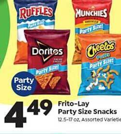 Save a Lot Frito-lay party size snacks offer