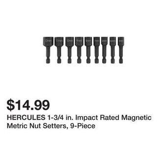 Harbor Freight Tools 1-3/4 in. impact rated magnetic metric nut setters, 9-piece offer