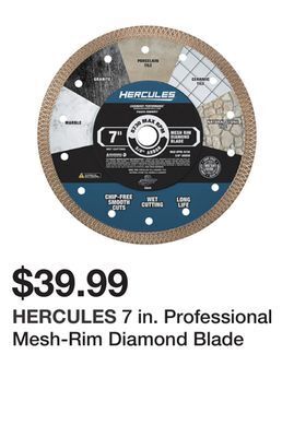 Harbor Freight Tools 7 in. professional mesh-rim diamond blade offer