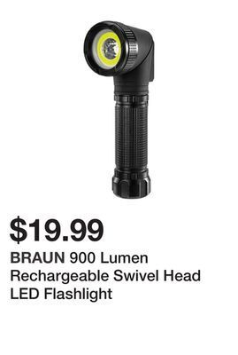 Harbor Freight Tools 900 lumen rechargeable swivel head led flashlight offer