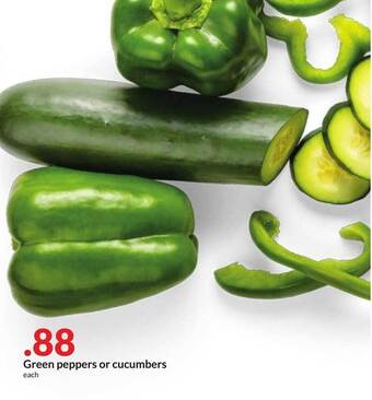 Hy-Vee Green peppers or cucumbers offer