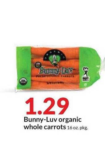 Hy-Vee Bunny-luv organic whole carrots offer