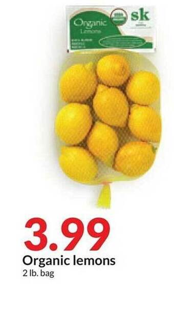 Hy-Vee Organic lemons offer