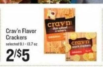 Lowes Foods Crav'n flavor crackers offer
