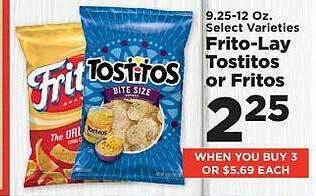IGA Frito-lay tostitos or fritos offer