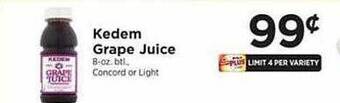 Weis Markets Kedem grape juice offer