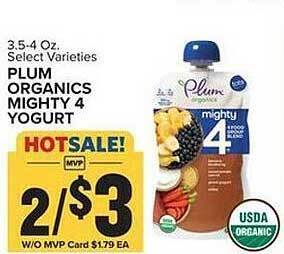Food Lion Plum organics mighty 4 yogurt offer