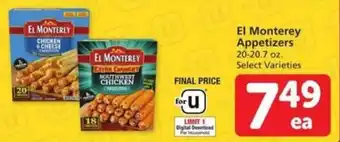 Albertsons El Monterey Appetizers 20-20.7 oz offer